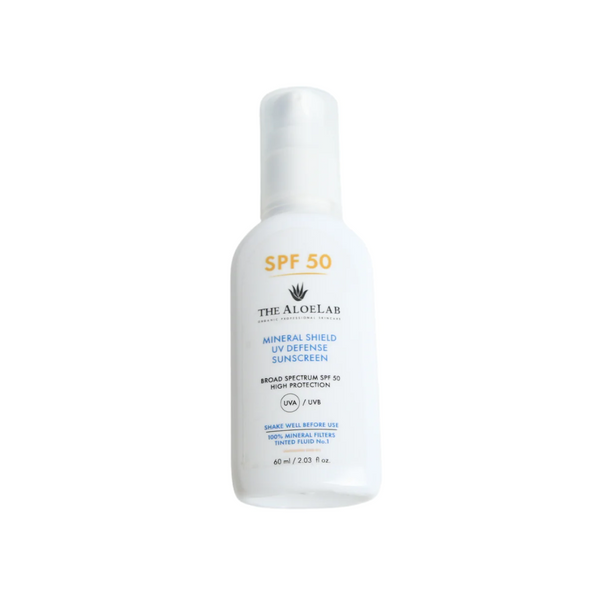 The Aloelab Mineral Shield Uv Defense Sunscreen Spf 50 - Tint 60ml