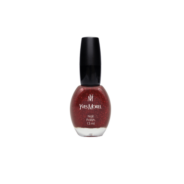 Yves Morel Nail Polish - 81 Dark Red Glitter